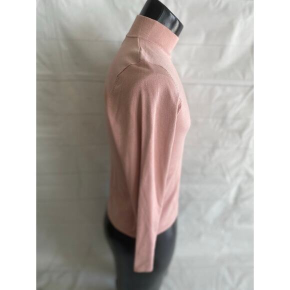 Pendleton Sweater Women’s Medium Pink Soft Stretchy Mock Neck Long Sleeve READ* - Picture 4 of 8